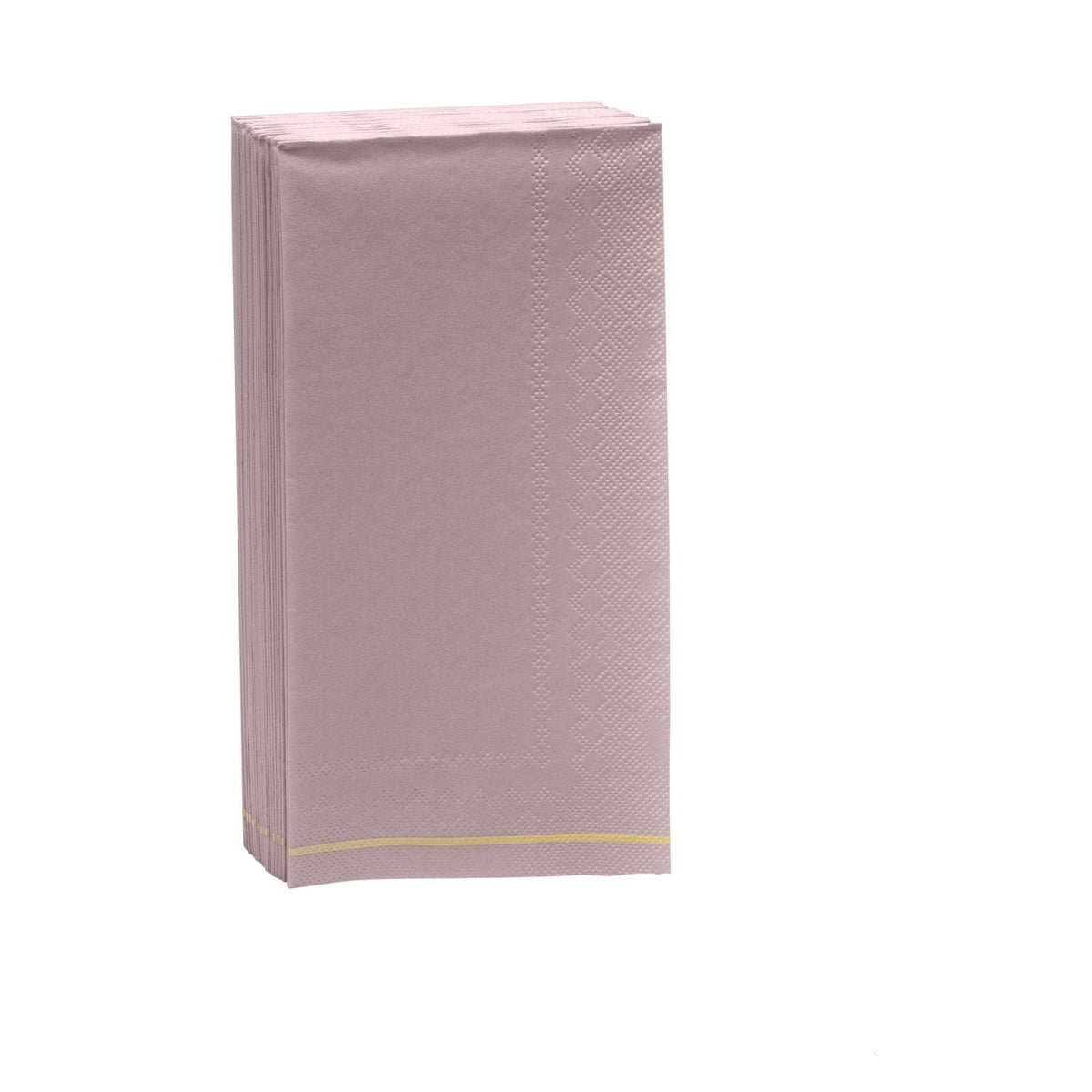 Mauve with Gold Stripe Paper Napkins - 3 available sizes