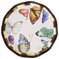 Paper Wavy Salad Plate Butterfly/8ct